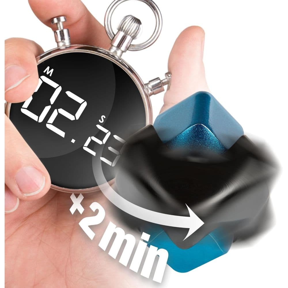 bopster Cube Spinner Metallic Black &amp; Blue Fidget Spinner Fifth Alternate Image