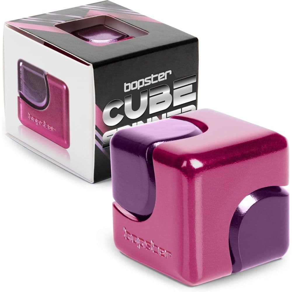 image bopster Cube Spinner Metallic Pink &amp; Purple Fidget Spinner Main Product Image