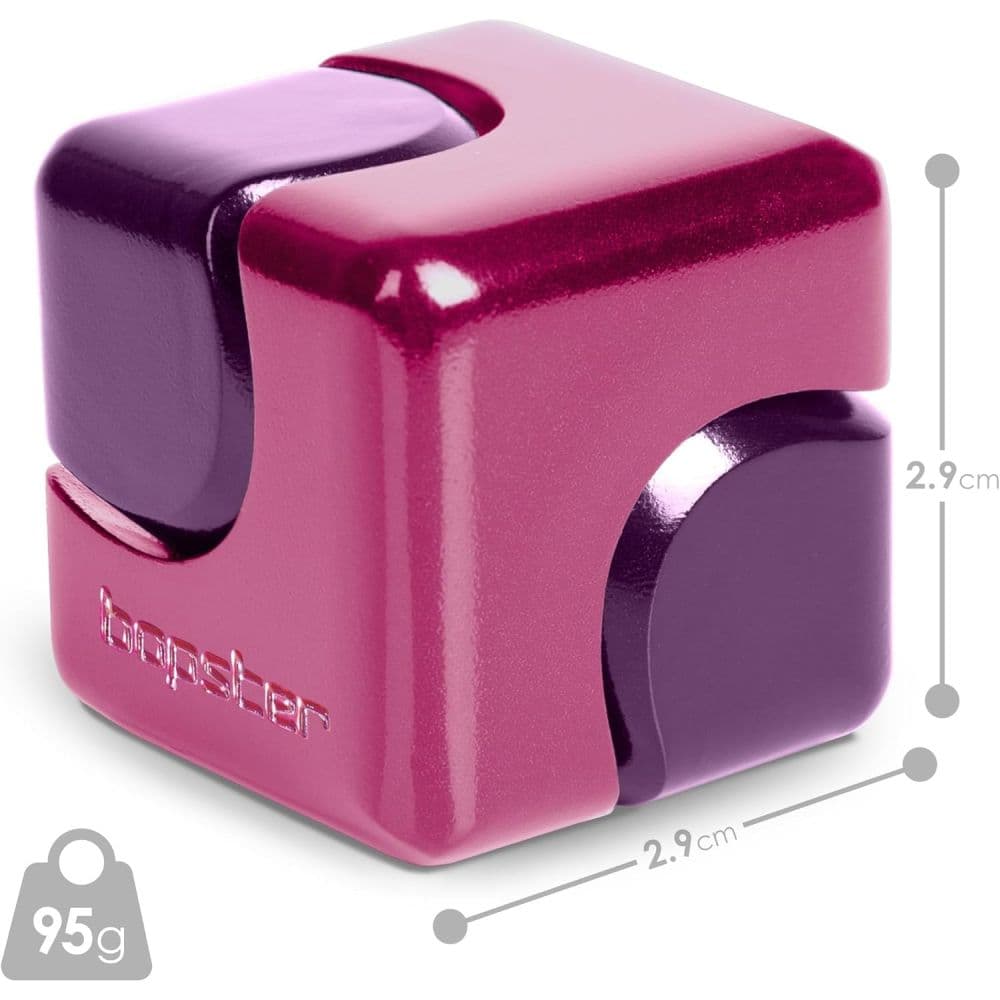 bopster Cube Spinner Metallic Pink &amp; Purple Fidget Spinner Fourth Alternate Image