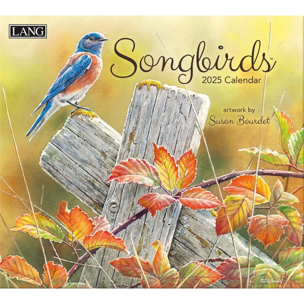 Songbirds by Susan Bourdet 2025 Wall Calendar