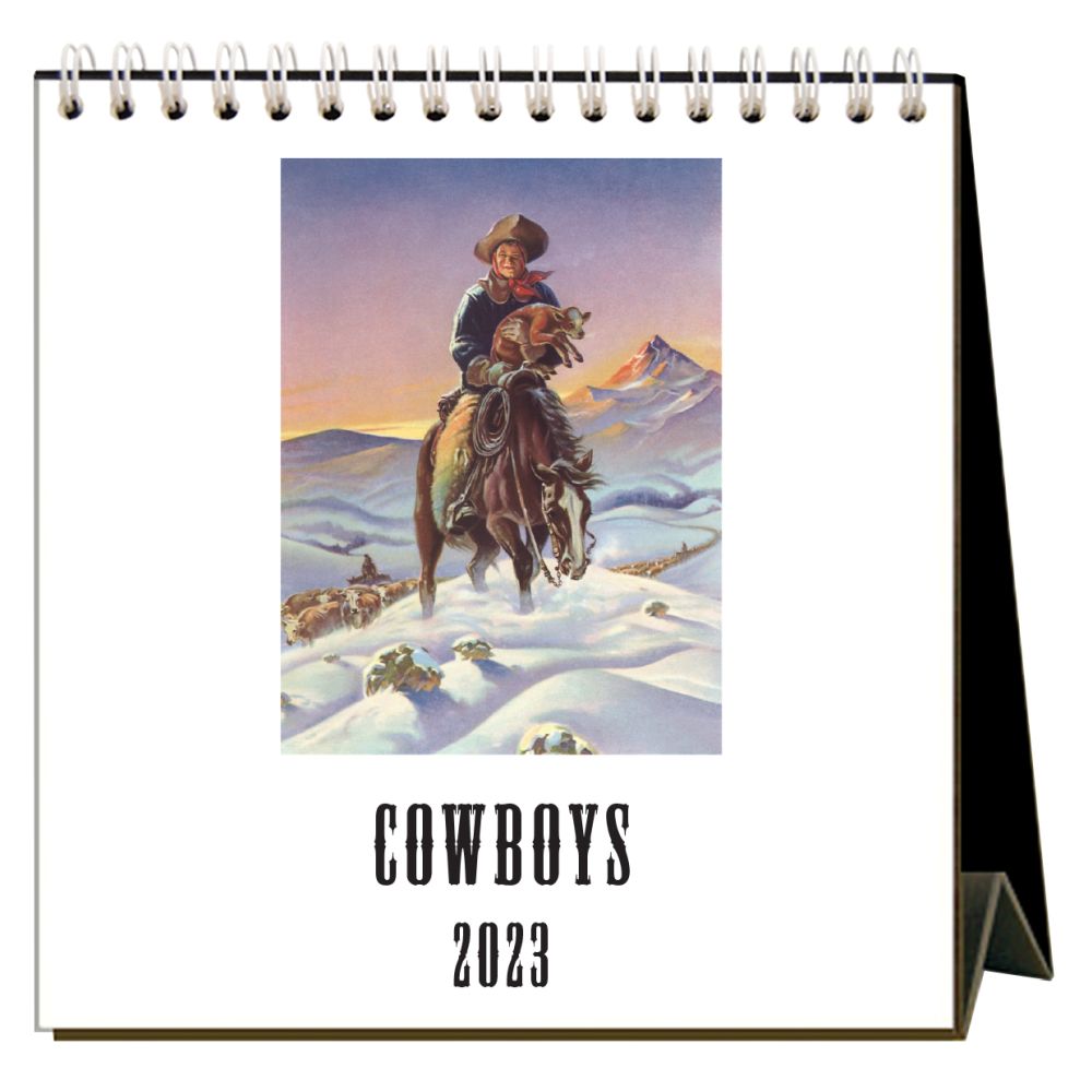 Found Image Press Cowboys 2023 Easel Calendar