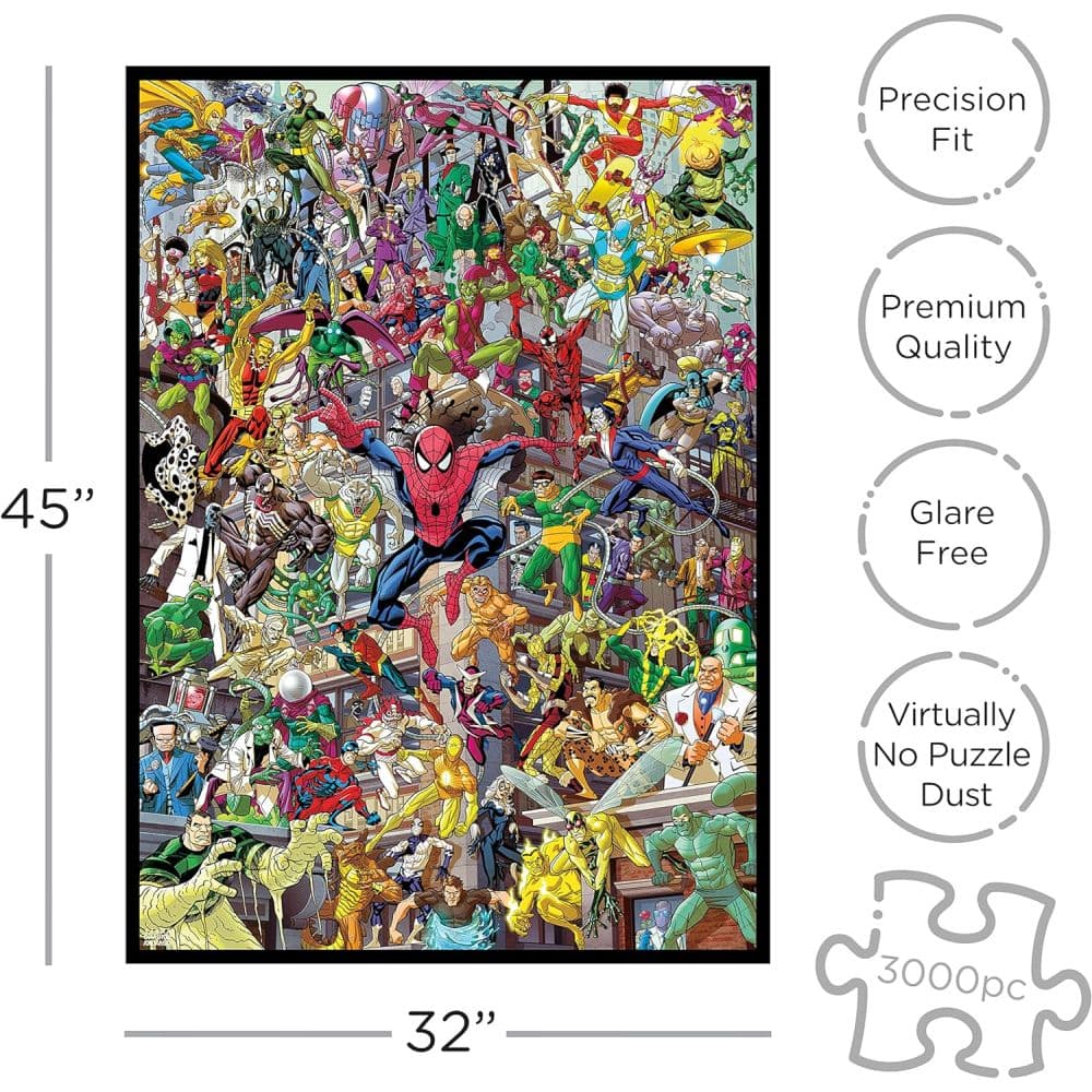 Marvel Spider-Man Villains 3000 Piece Puzzle size