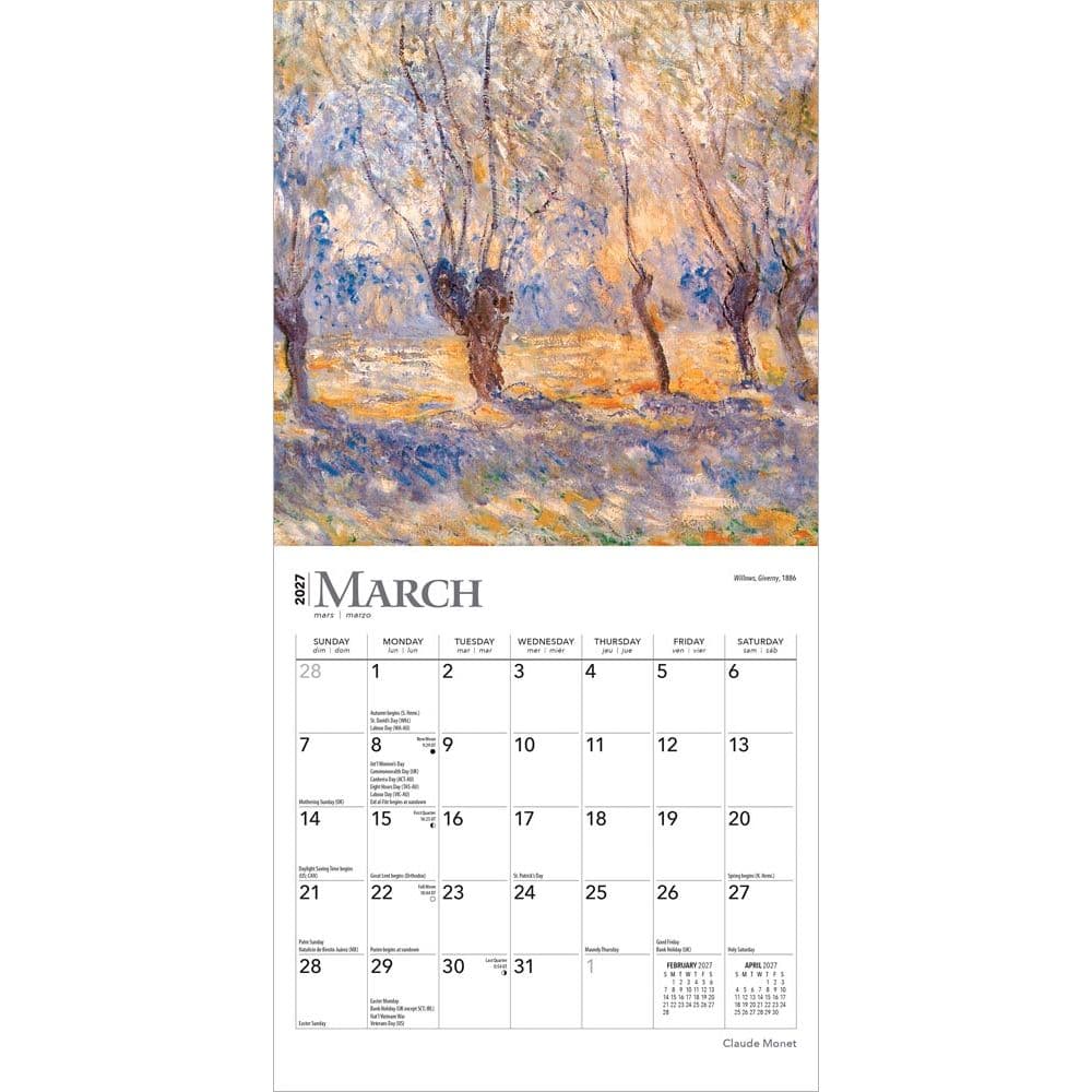 Monet 2027 Mini Wall Calendar Second Alternate Image