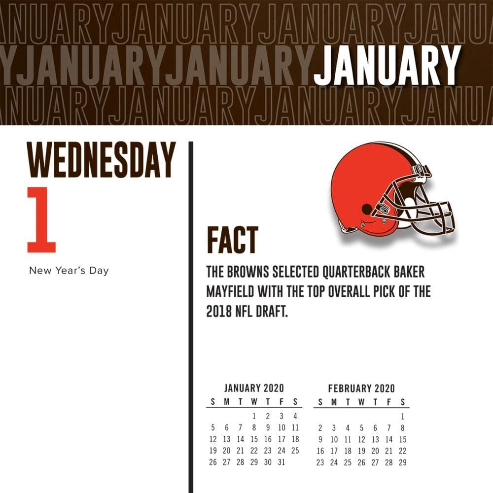 Cleveland Browns 2021 Desk Calendar Calendars Com