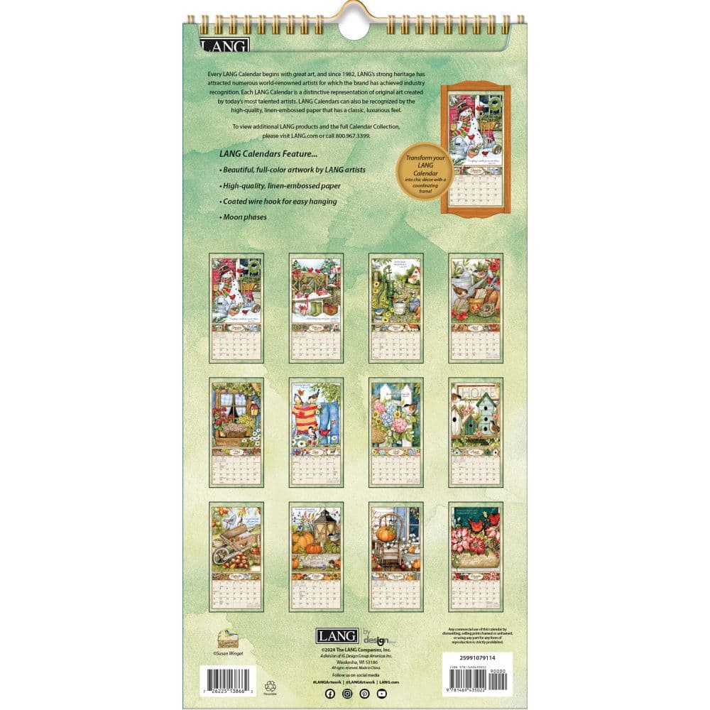 Bountiful Blessings 2025 Vertical Wall Calendar by Susan Winget