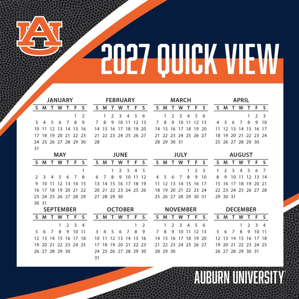 Auburn Tigers 2027 Desk Calendar Fourth Alternate Image