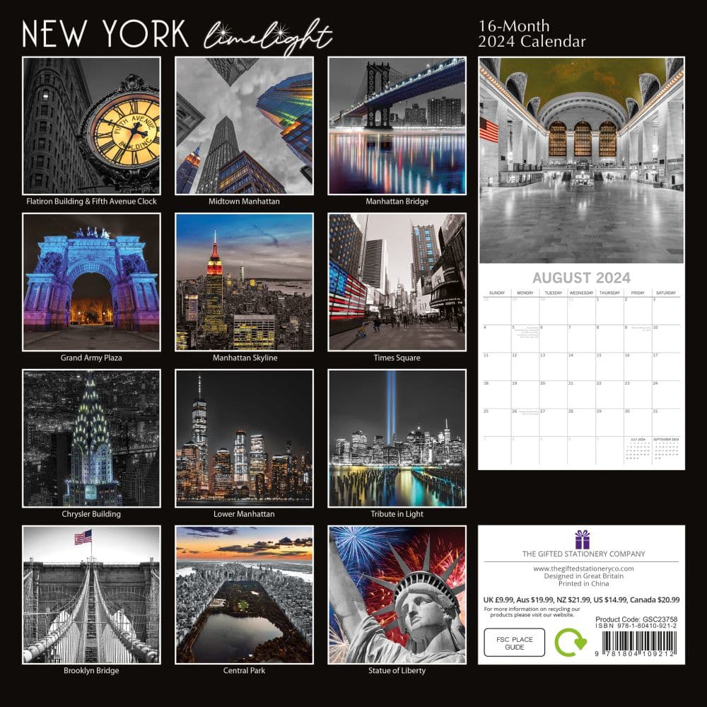 New York Limelight 2024 Wall Calendar