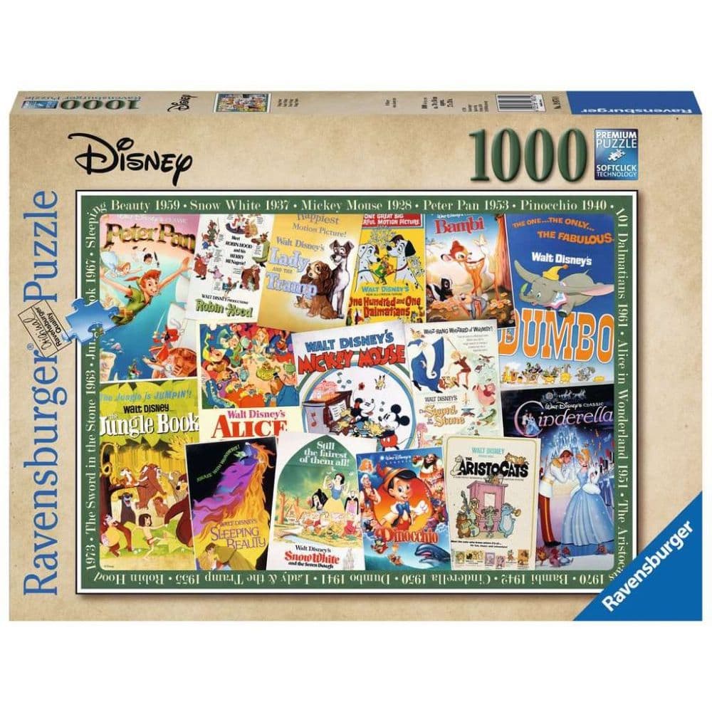 Disney Vintage Movie Posters 1000pc Puzzle Main Image
