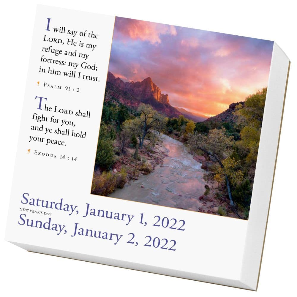 2019 Daily Desk Calendar with KJV Scripture Mustard Seed Messages 365