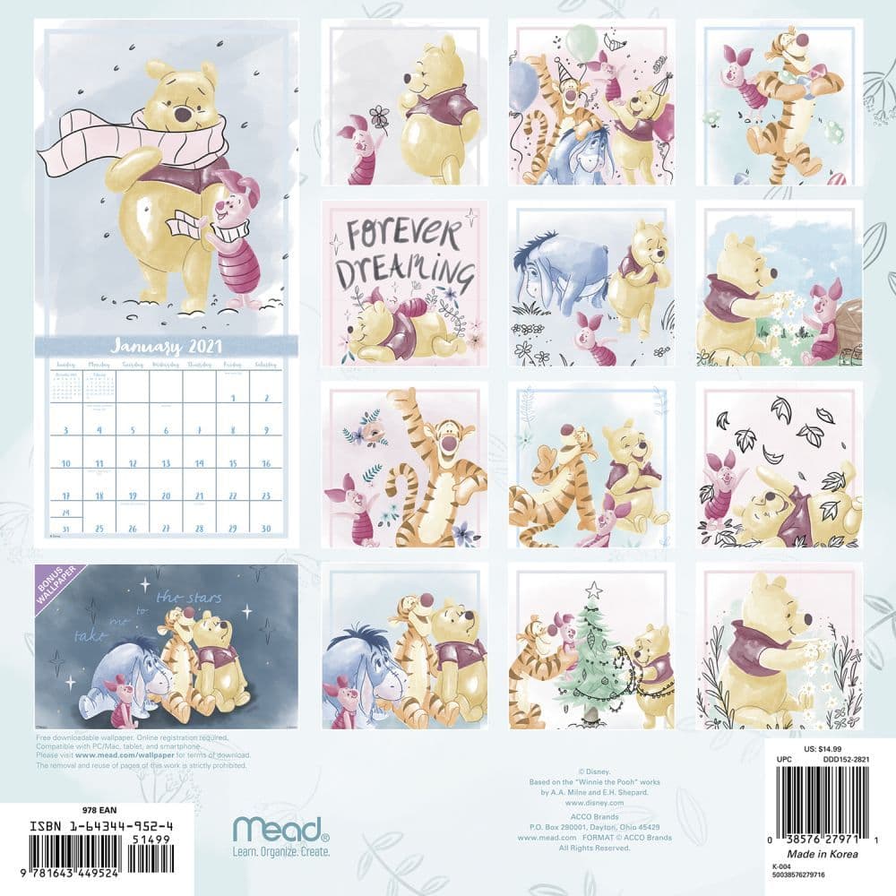 Winnie the Pooh Wall Calendar
