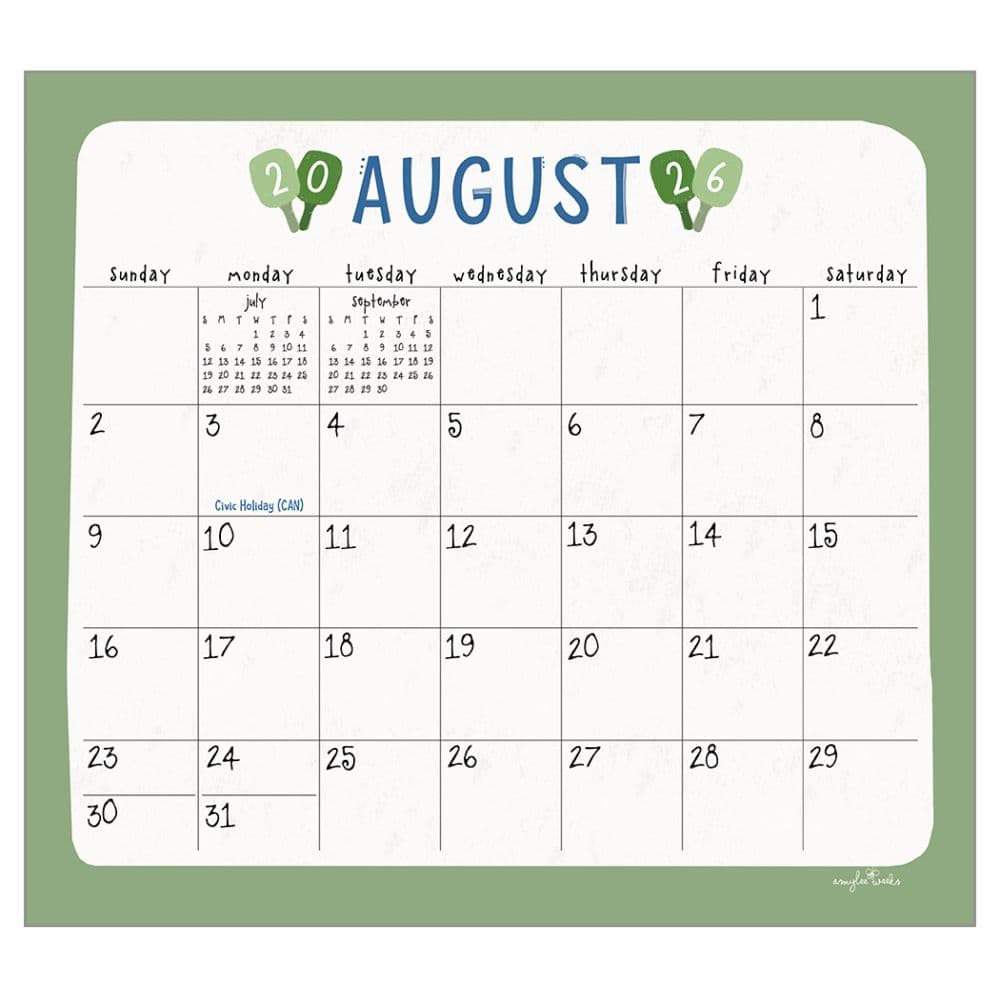 Pickleball 2026 Wall Calendar Third Alternate Image