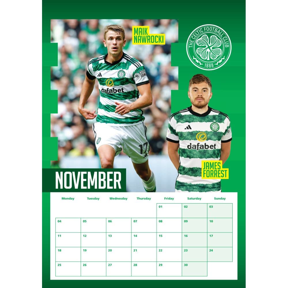 Celtic FC Poster 2024 Wall Calendar Third Alternate Image width=&quot;1000&quot; height=&quot;1000&quot;