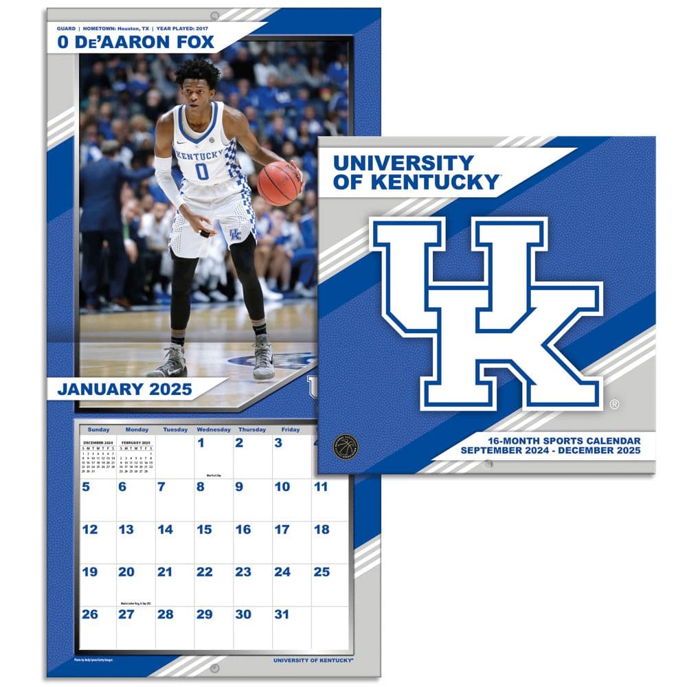 COL Kentucky Wildcats 2025 Mini Wall Calendar Fourth Alternate Image