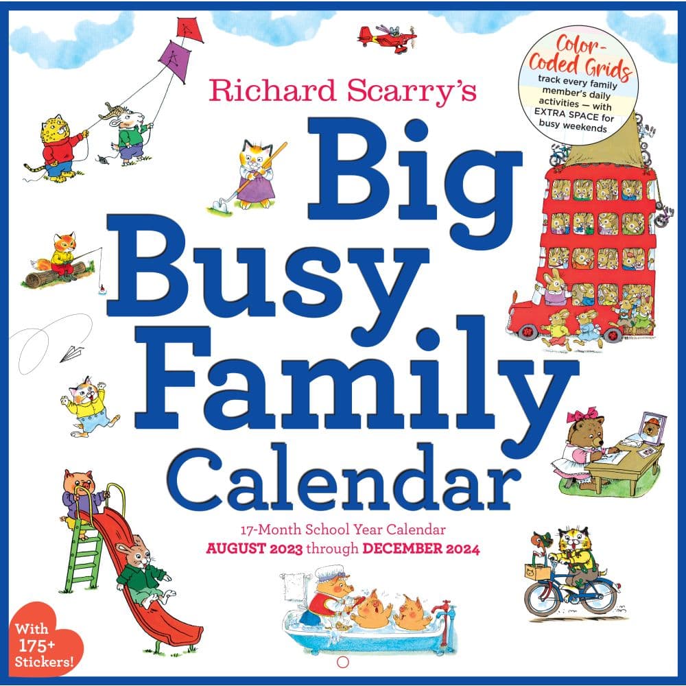Richard Scarrys Big Busy Family 2024 Wall Calendar Main Product Image width=&quot;1000&quot; height=&quot;1000&quot;