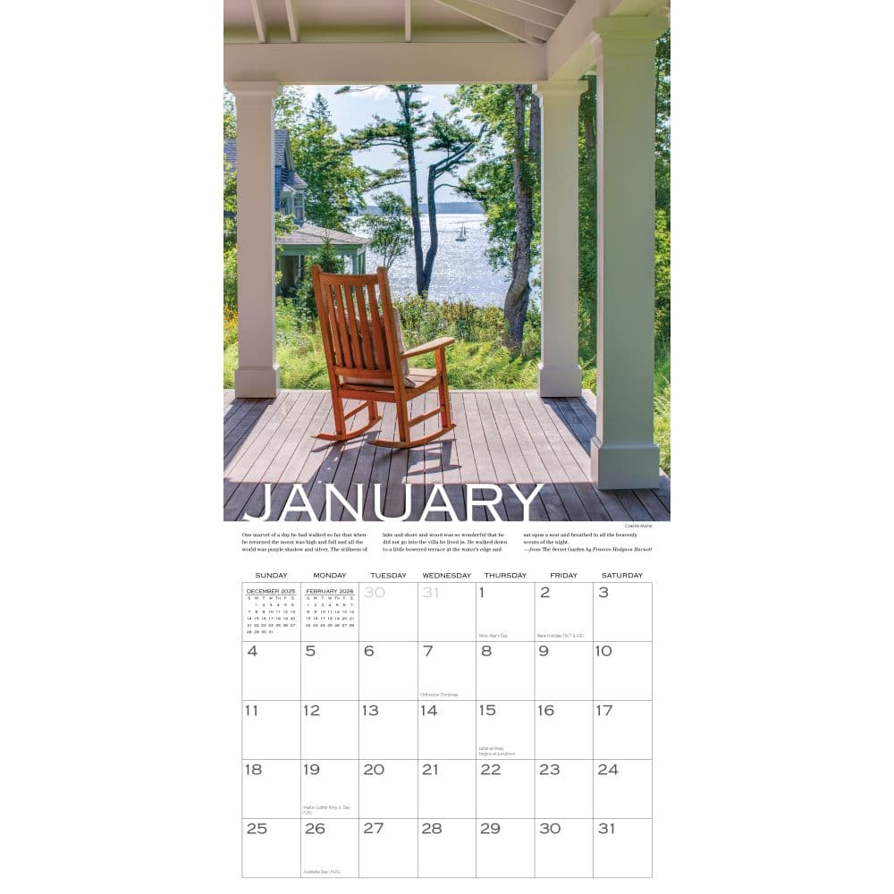 Out On The Porch 2026 Wall Calendar Second Alternate Image
