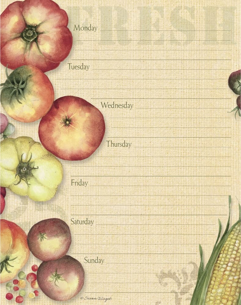 Fresh From The Farm Jumbo Weekly Planner by Susan Winget
