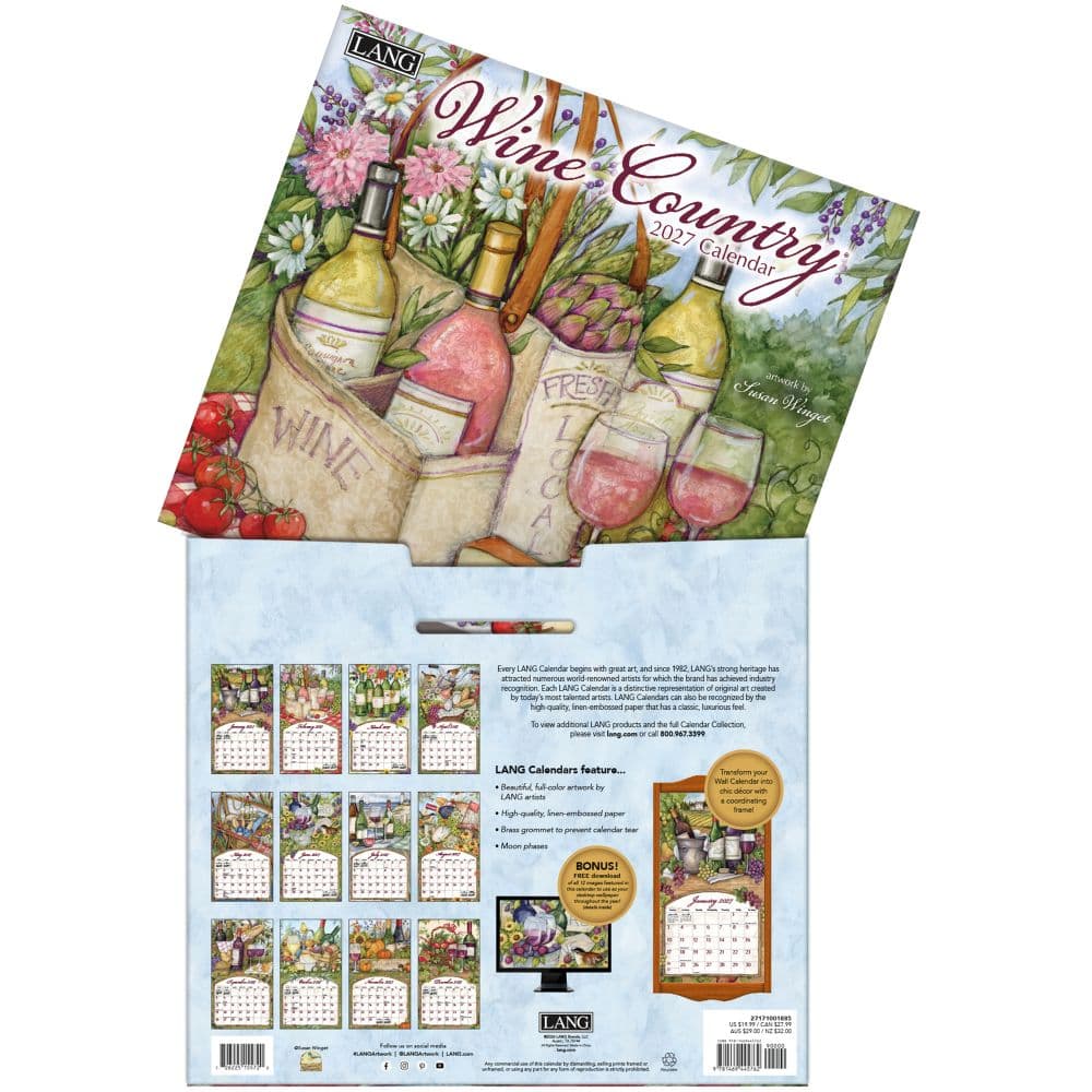Wine Country Special Edition 2027 Wall Calendar Third Alternate Image