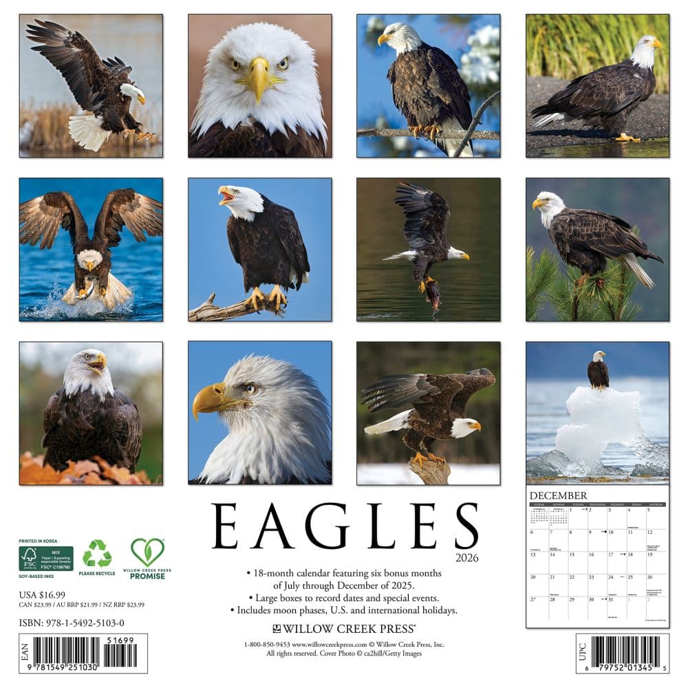 Eagles 2026 Wall Calendar First Alternate Image