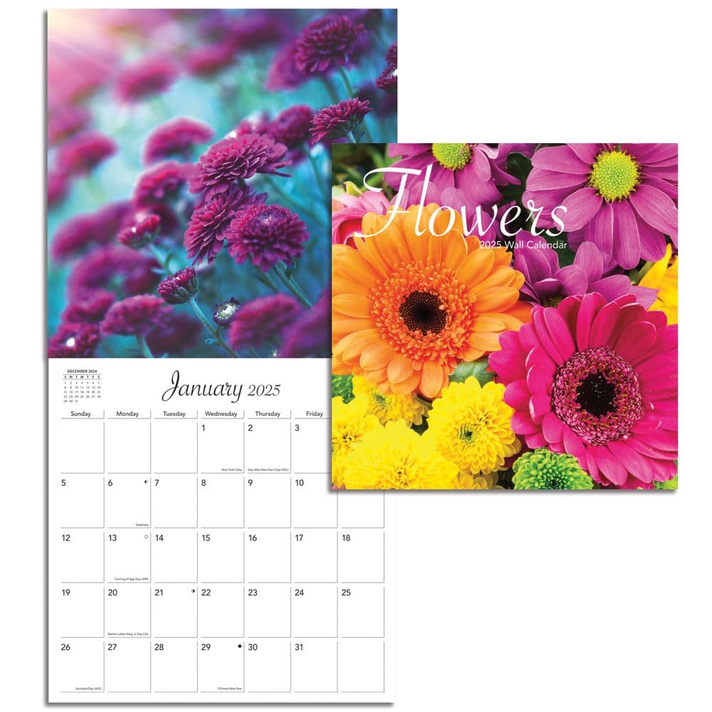 Flowers Special Value 2025 Mini Wall Calendar Third Alternate