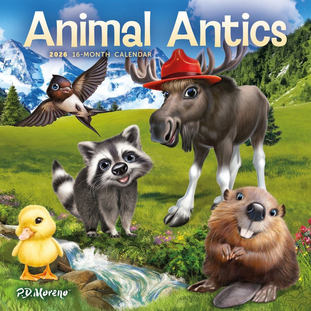 Animal Antics 2026 Mini Wall Calendar Main Image