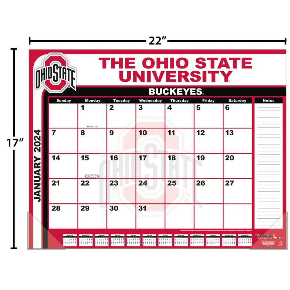 Ohio State Buckeyes 2024 Desk Pad Fourth Alternate Image width=&quot;1000&quot; height=&quot;1000&quot;
