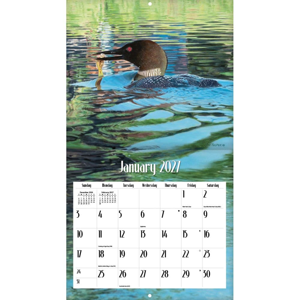 Loons on the Lake 2027 Wall Calendar by Jim Kasper Second Alternate Image