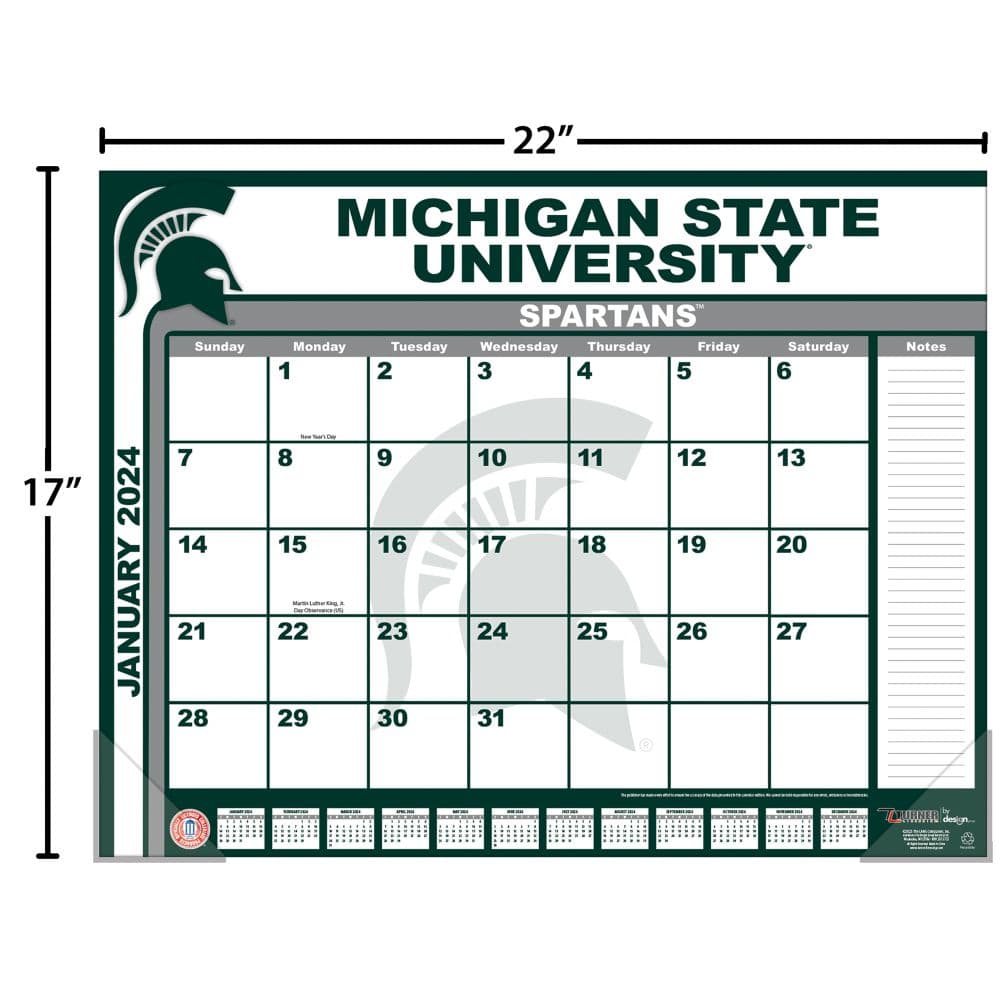 Michigan State Spartans 2024 Desk Pad Fourth Alternate Image width=&quot;1000&quot; height=&quot;1000&quot;