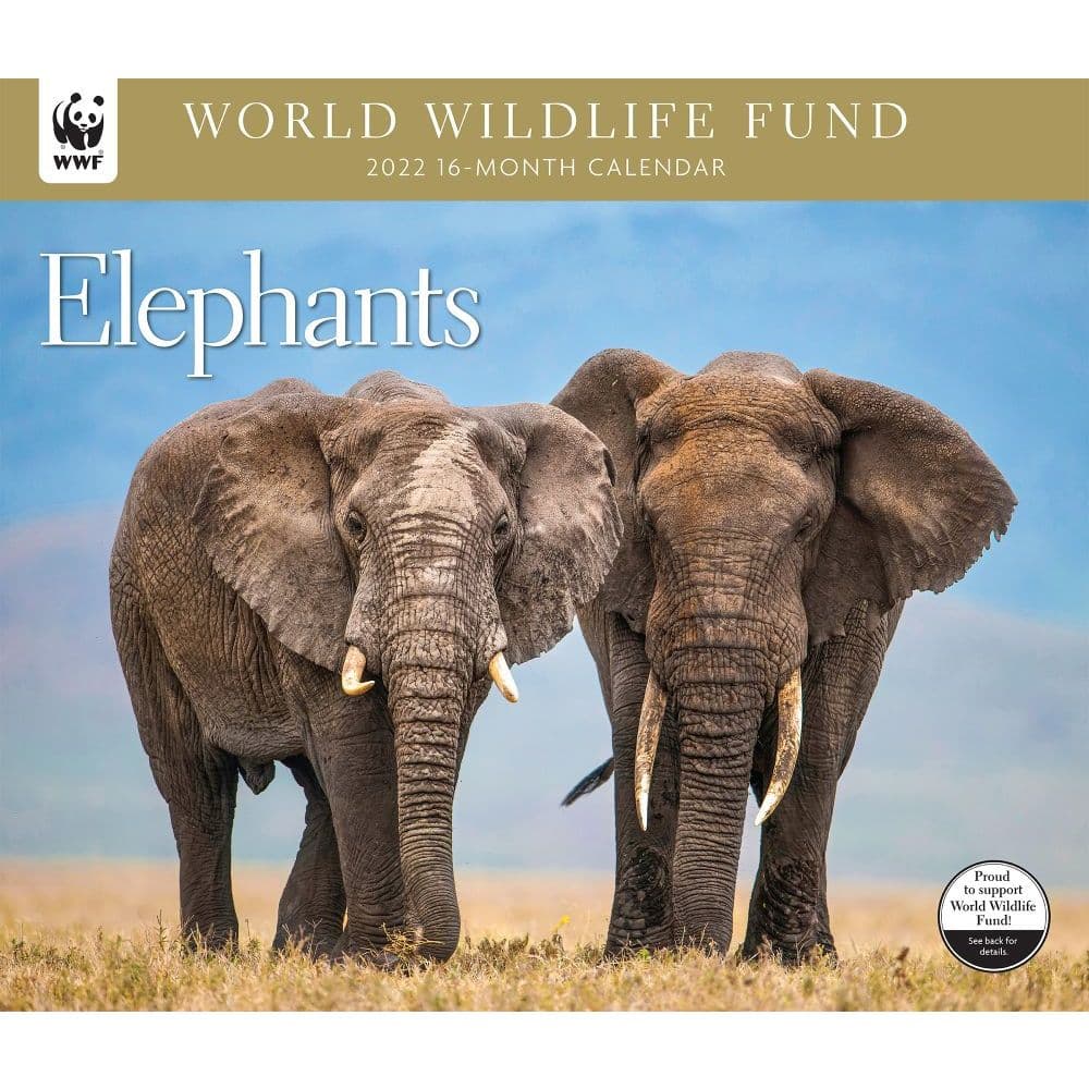 Elephants WWF 2022 Wall Calendar