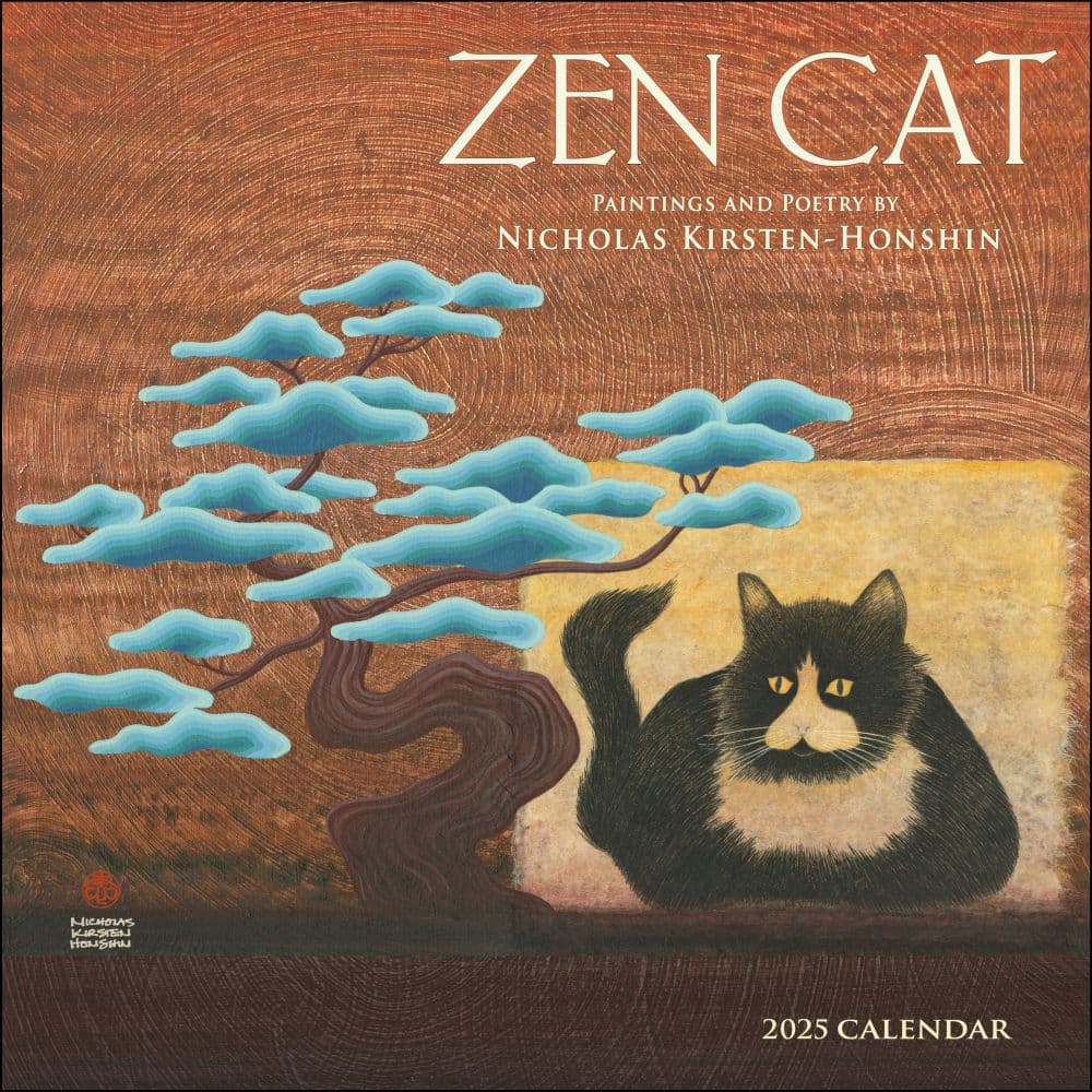 Zen Cat 2025 Wall Calendar Main Product Image width=&quot;1000&quot; height=&quot;1000&quot;