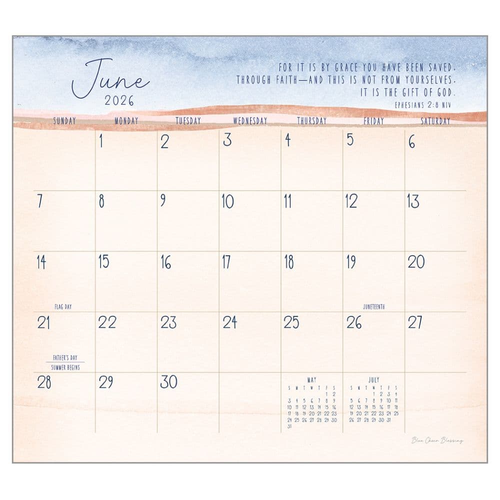Grace Upon Grace by Blue Chair Blessings 2026 Wall Calendar Third Alternate Image