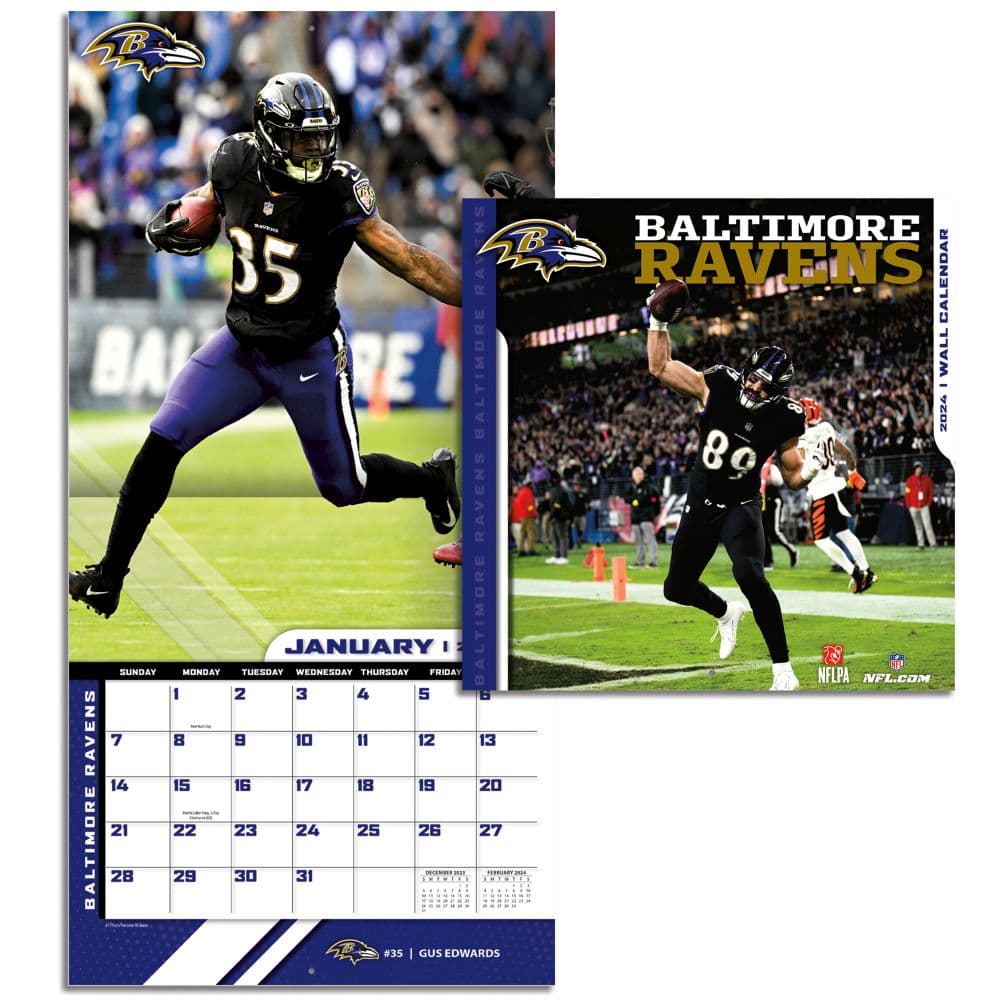 Baltimore Ravens 2024 Mini Wall Calendar