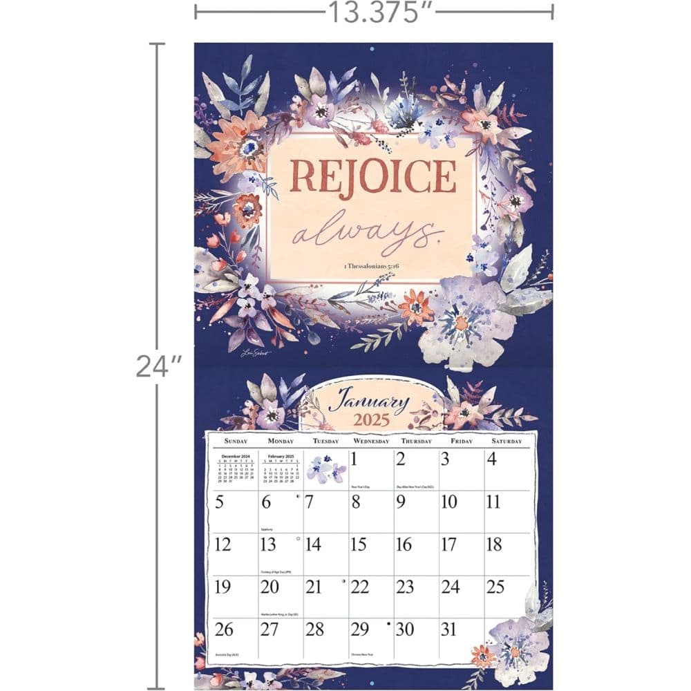 Forever Faithful by Lori Siebert 2025 Wall Calendar