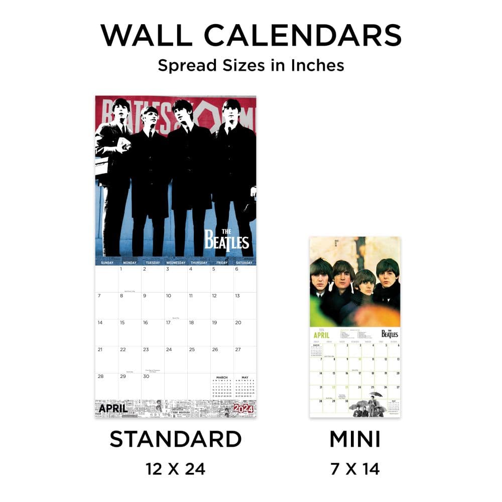 Beatles 2024 Mini Wall Calendar Fifth Alternate Image width=&quot;1000&quot; height=&quot;1000&quot;
