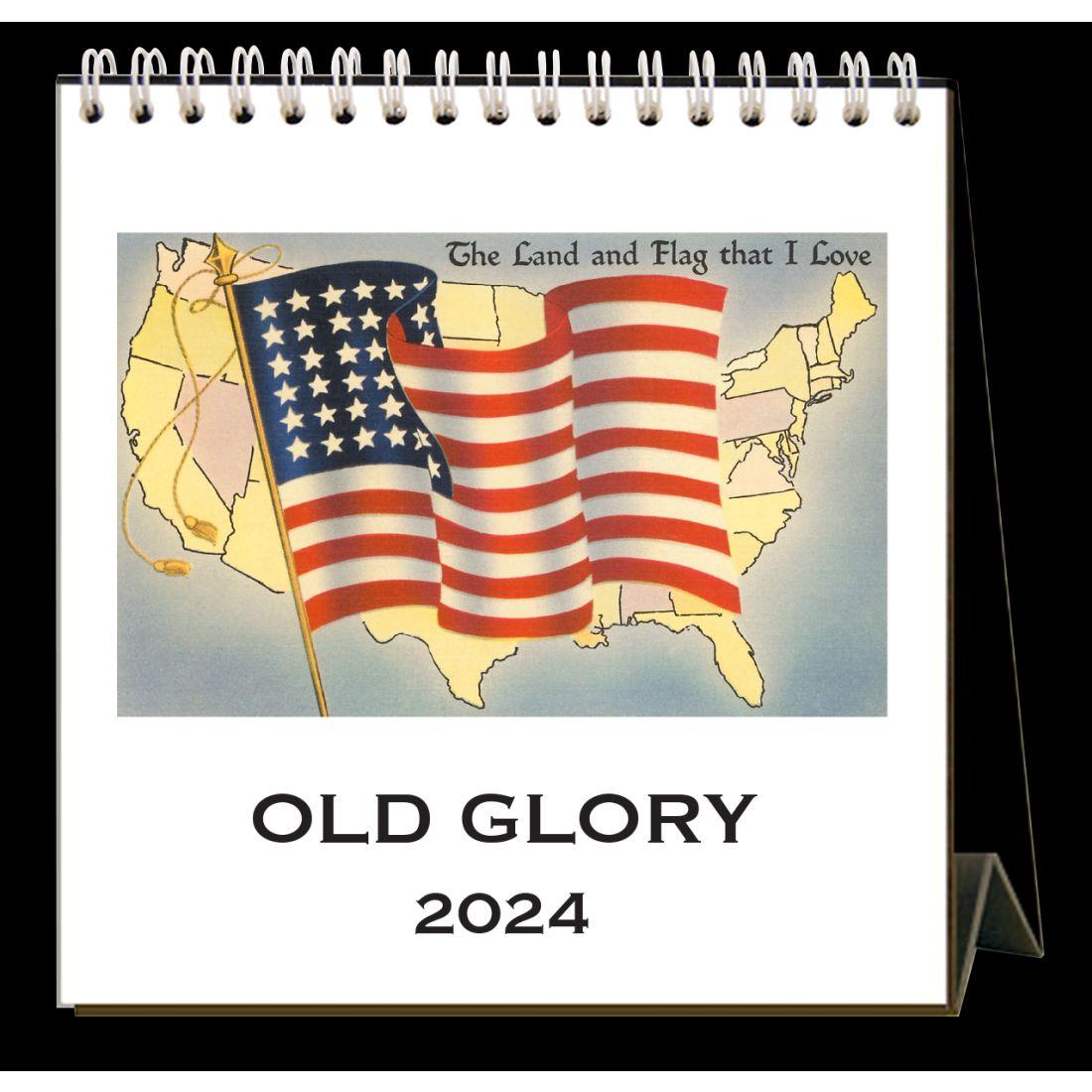 Old Glory 2024 Easel Desk Calendar