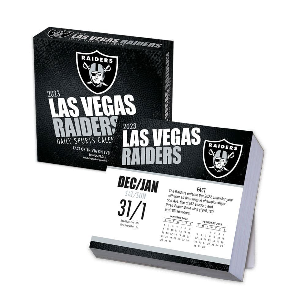Las Vegas Calendar 2023 Las Vegas Raiders 2023 Desk Calendar