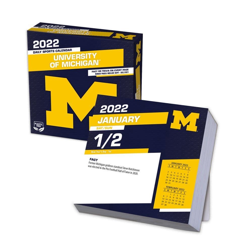 Col Michigan Wolverines 2022 Desk Calendar - Calendars.com