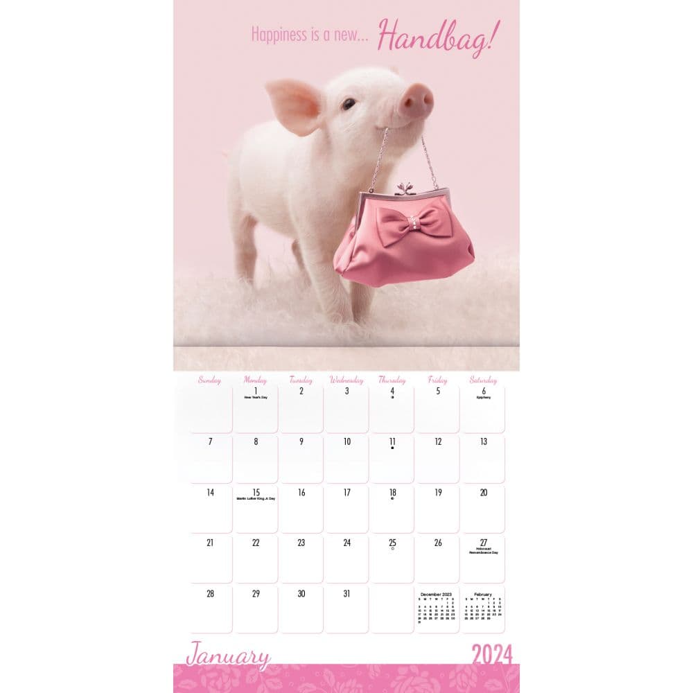 Perfectly Pink 2024 Wall Calendar