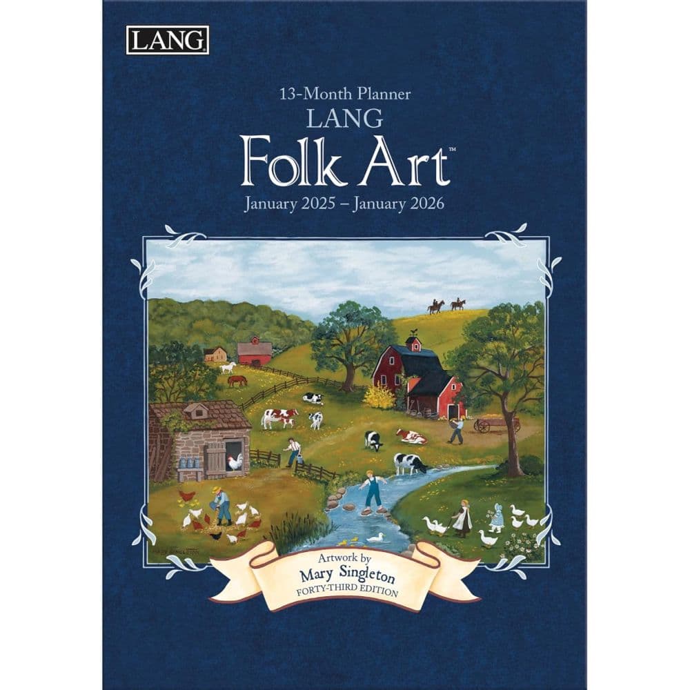 LANG Folk Art 2025 Monthly Planner by Mary Singleton Main Product Image width=&quot;1000&quot; height=&quot;1000&quot;