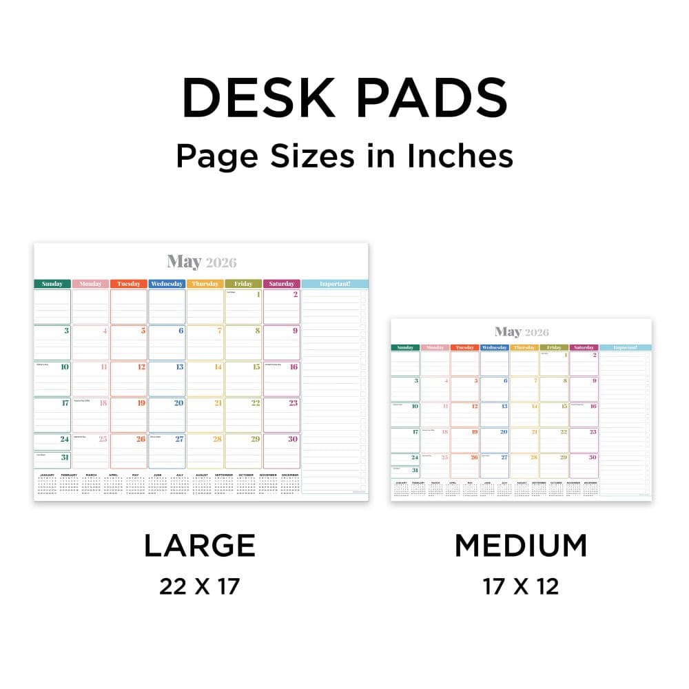 Colors of the Rainbow 2026 Desk Pad Fourth Alternate Image