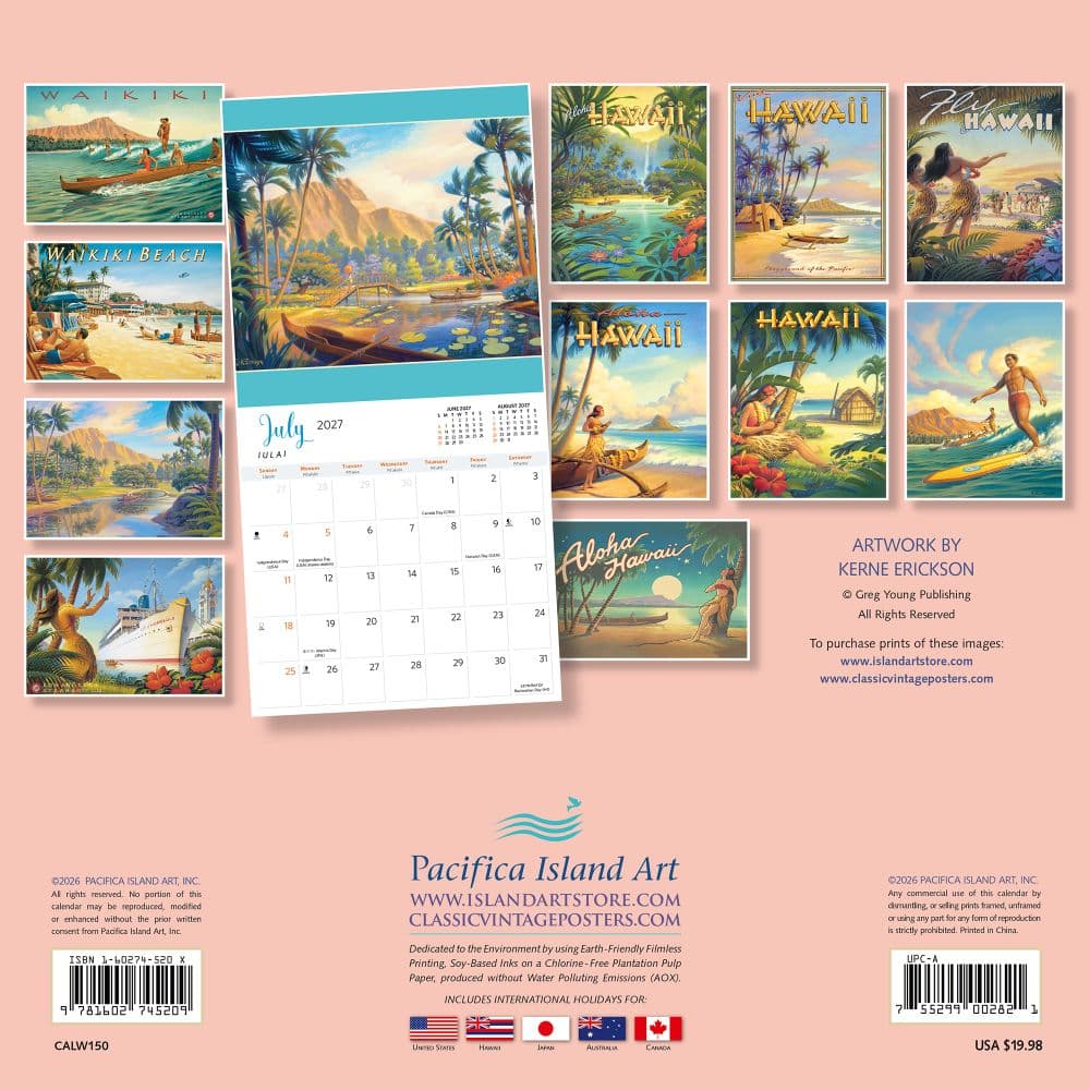 Aloha Hawaii 2027 Deluxe Wall Calendar First Alternate Image
