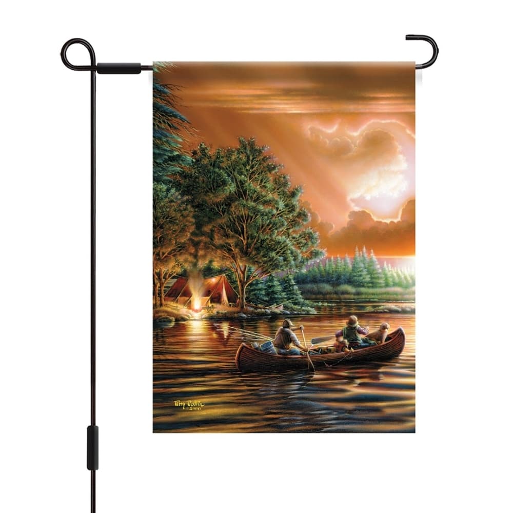 Evening Rendezvous Mini Flag by Terry Redlin
