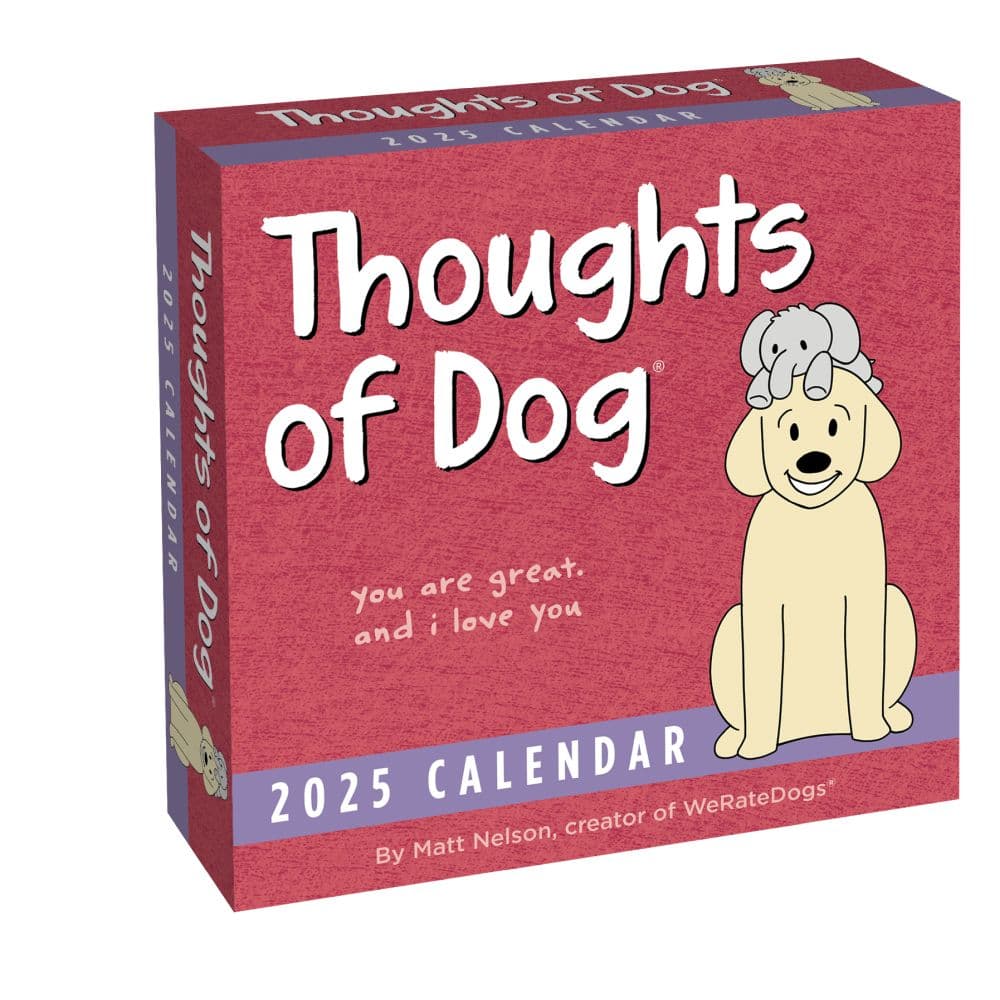 Thoughts of Dog 2025 Desk Calendar Main Product Image width=&quot;1000&quot; height=&quot;1000&quot;