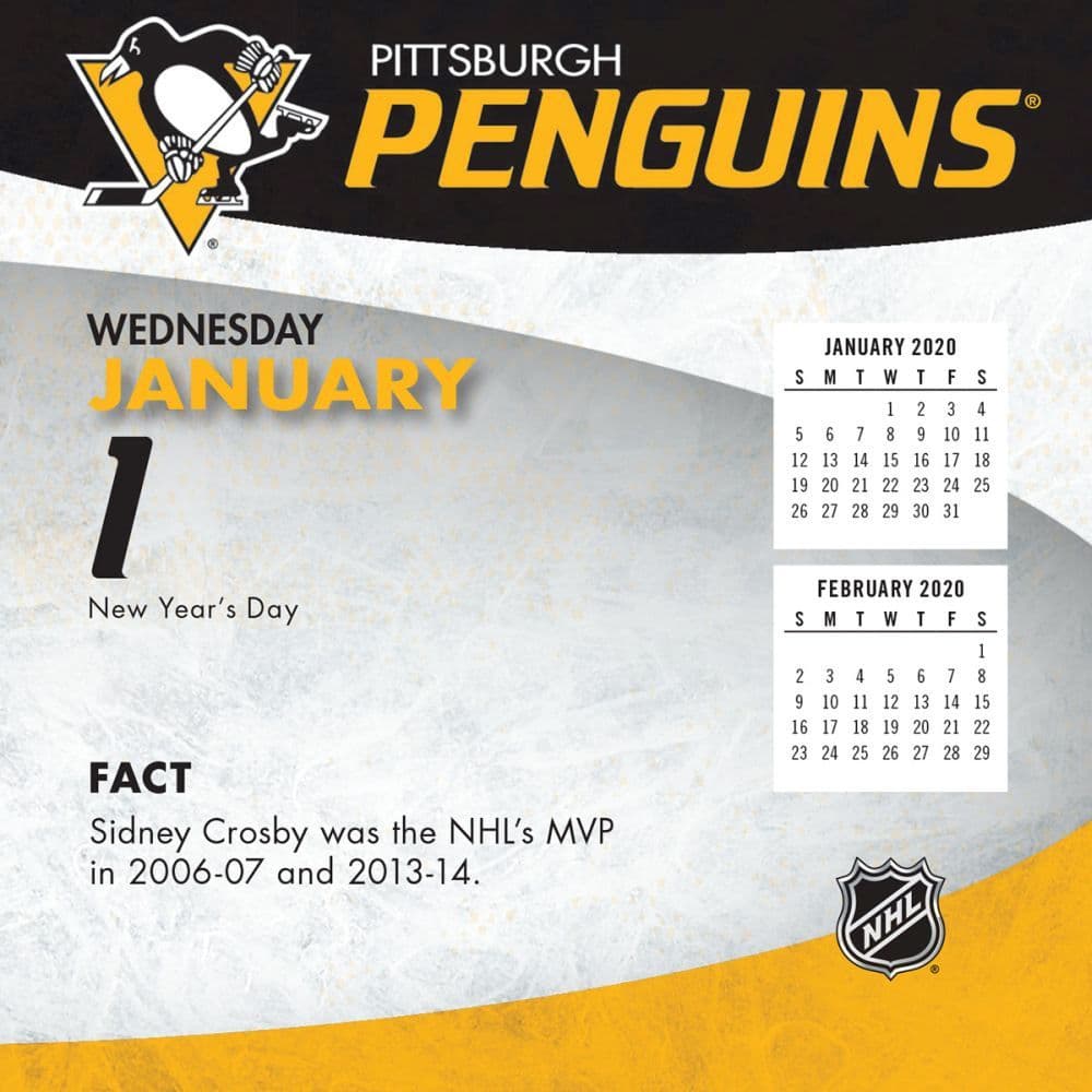 Pittsburgh Penguins Desk Calendar