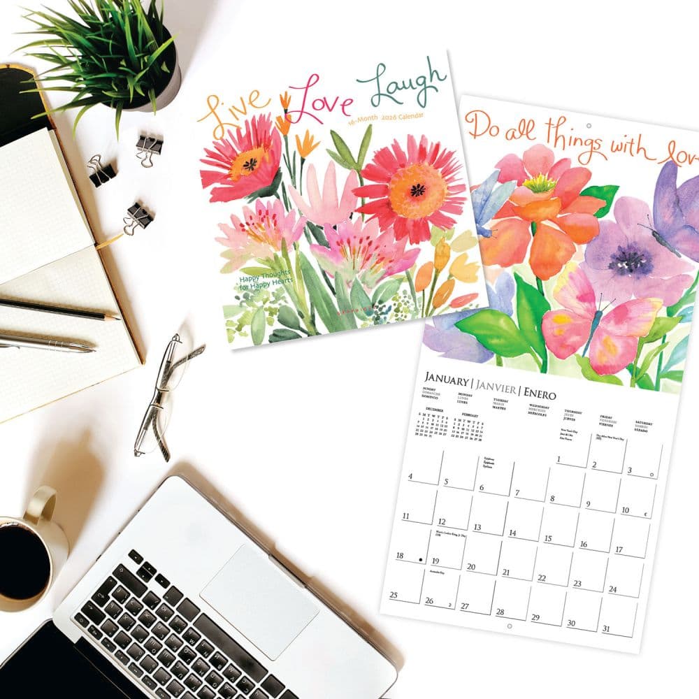 Live Love Laugh 2026 Mini Wall Calendar Fourth Alternate Image