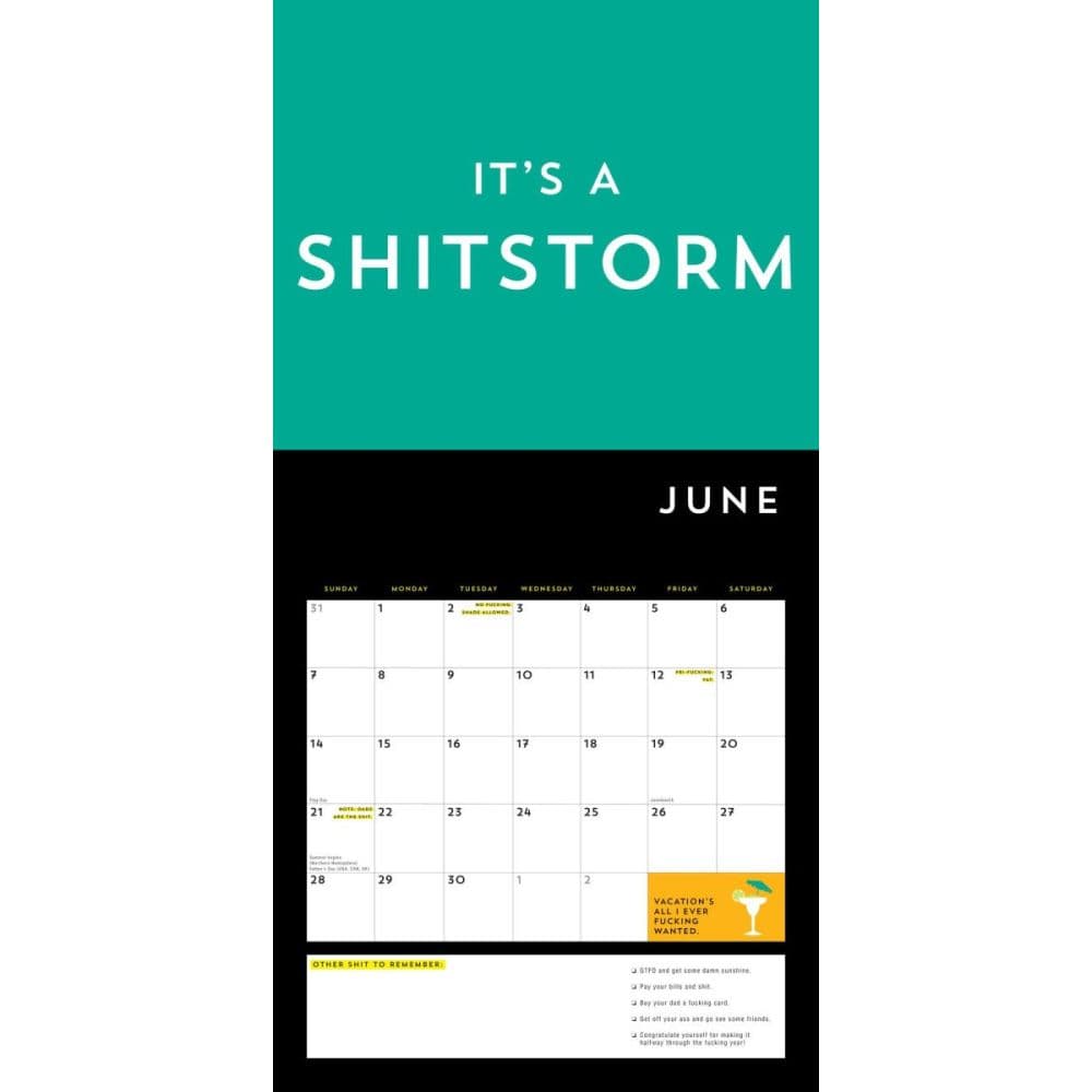 Fcking 2026 Wall Calendar Seventh Alternate Image