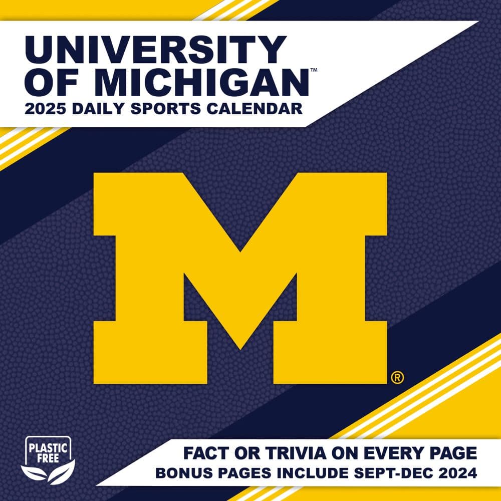 COL Michigan Wolverines 2025 Desk Calendar
