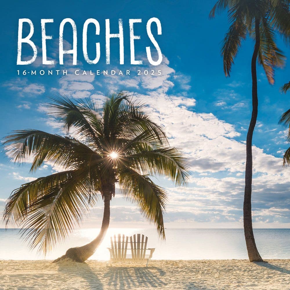 Beaches 2025 Mini Wall Calendar