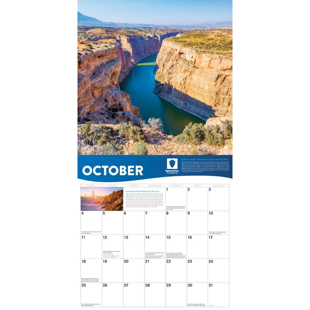 National Park Foundation 2026 Wall Calendar Second Alternate Image