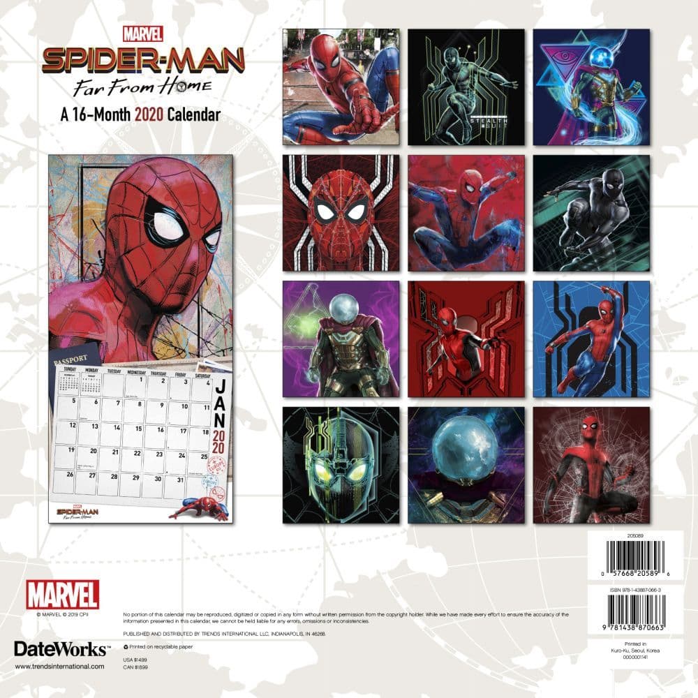 Calendars & Planners Calendars Office Supplies SPIDERMAN 2021 WALL