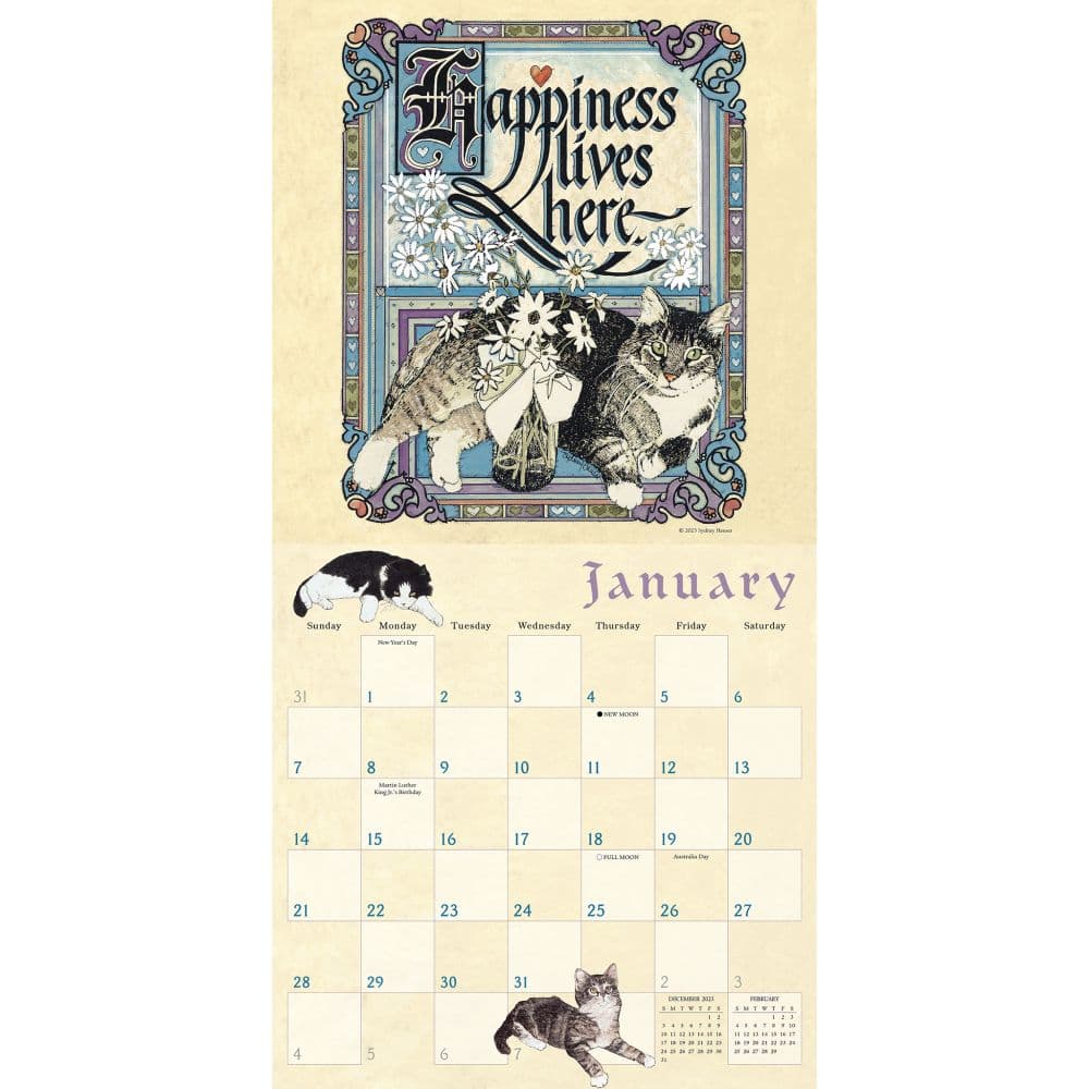 Proverbial Cat 2024 Wall Calendar